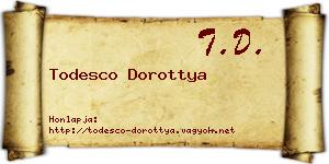 Todesco Dorottya névjegykártya